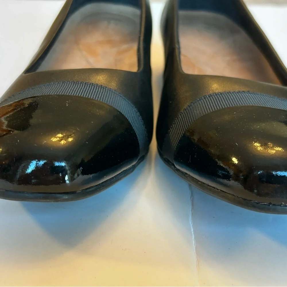 NWOT Clarks Artisan Keesha Rose Women's Black Leather Flats 1” Heel Size 11N